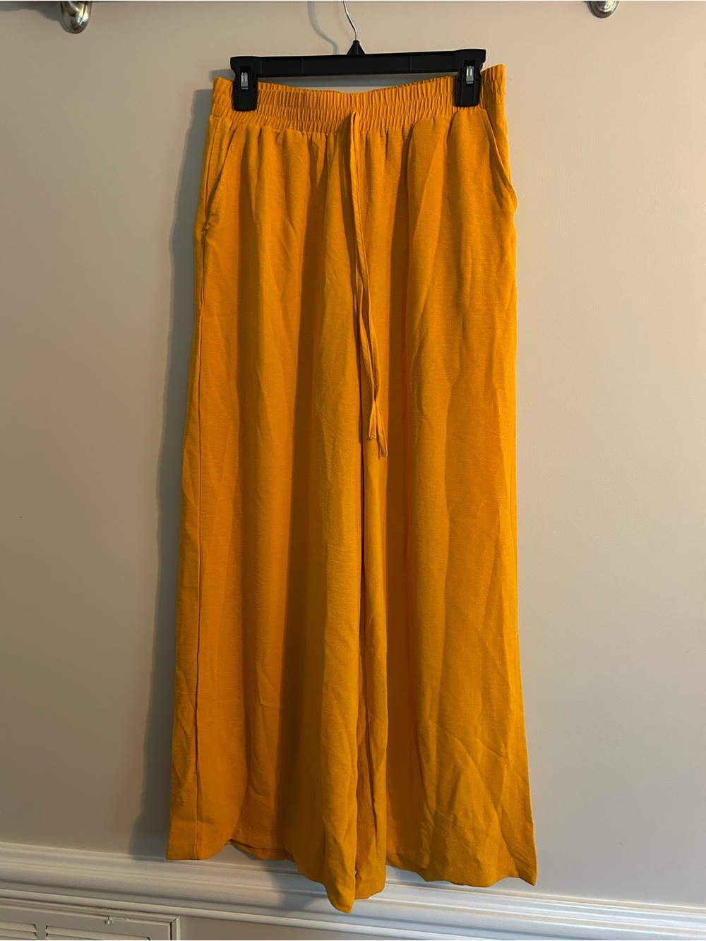 NWT Wide Leg Drawstring Pants - Mustard Yellow - Picture 2 of 5